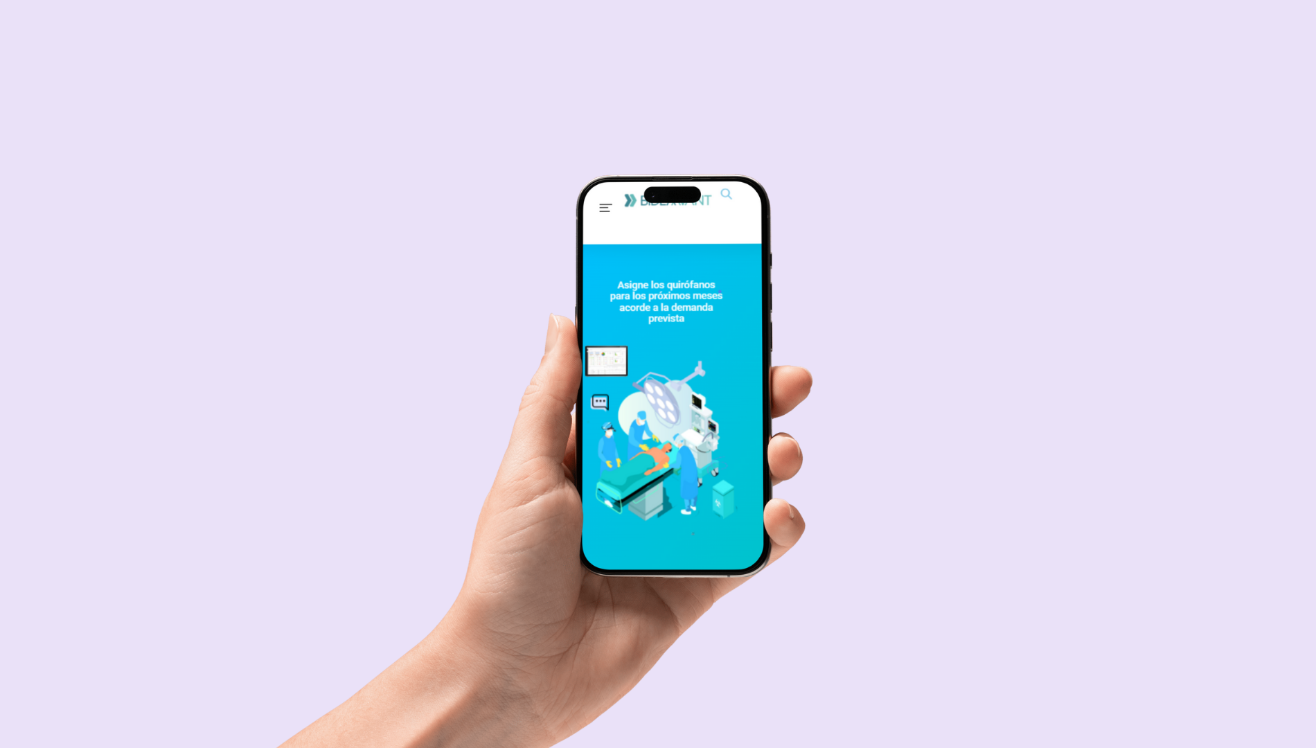 Desarrollo Web- imagen con ehemplo de web sobre un móvil