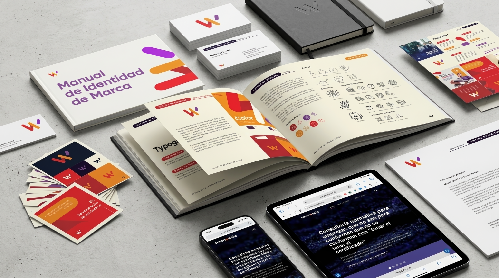 identidad de marca para sevenweeks